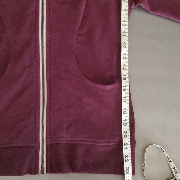 Lululemon On The Daily Hoodie Heathered Bordeaux Drama French Terry Size 4 - Picture 10 of 11